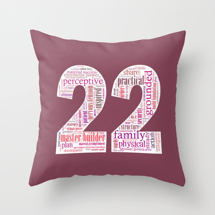 Life Path 22 (color background) Throw Pillow