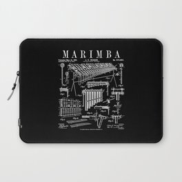 Marimba Player Percussion Musical Instrument Vintage Patent Laptop Sleeve