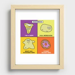 Radiobread - Pun Radiohead Illustration. We love funny breakfast puns. Recessed Framed Print