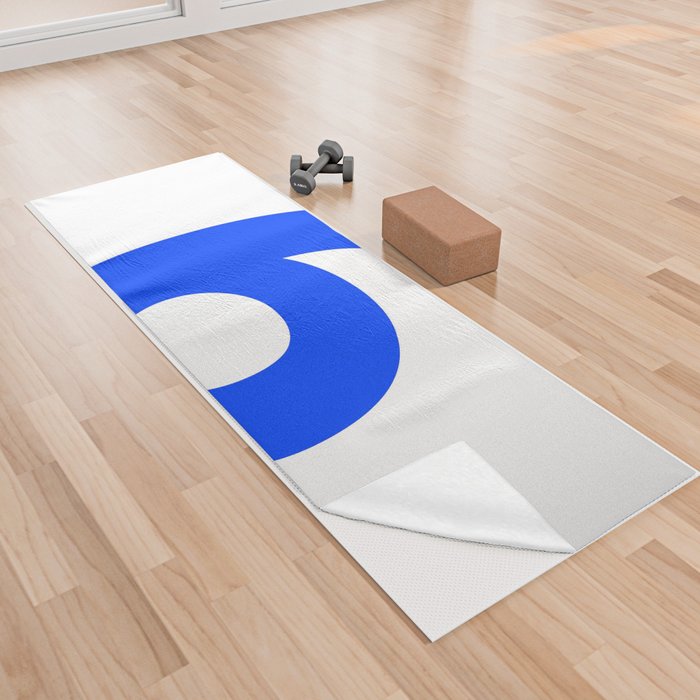 Number 6 (Blue & White) Yoga Towel