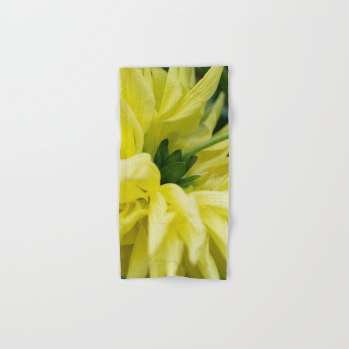 Yellow Deer Antler Dahlia Kennemerland  Hand & Bath Towel