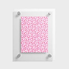 HUGS AND KISSES XOXO FLORAL LOVE PATTERN Floating Acrylic Print