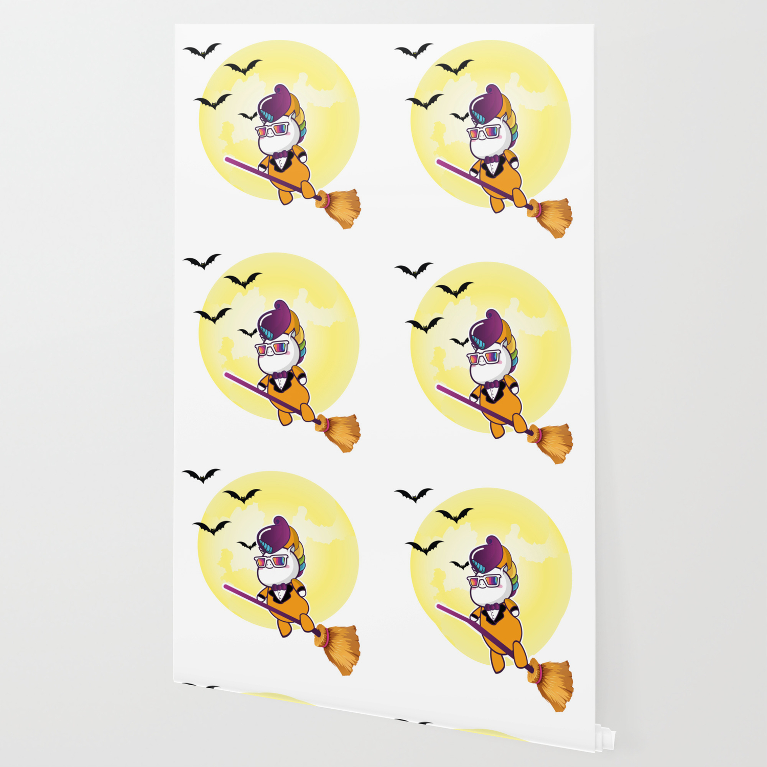 Vintage Halloween Unicorn Witch Design Wallpaper By Nik007 Society6
