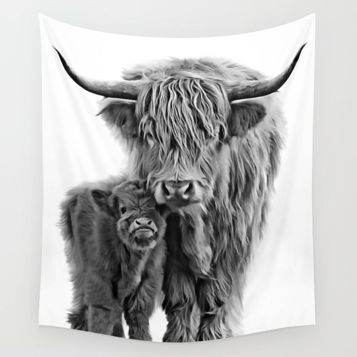 Highland cow tapestry deals