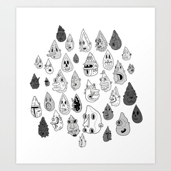 Raindrops Art Print