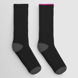 letter R (Magenta & Black) Socks