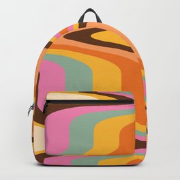 70s Retro Groovy Background 07 Backpack