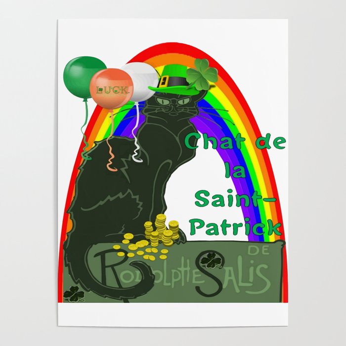 Chat De La St Patrick De Rodolphe Salis Poster