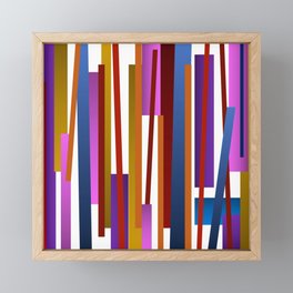 Lines | Purple Framed Mini Art Print