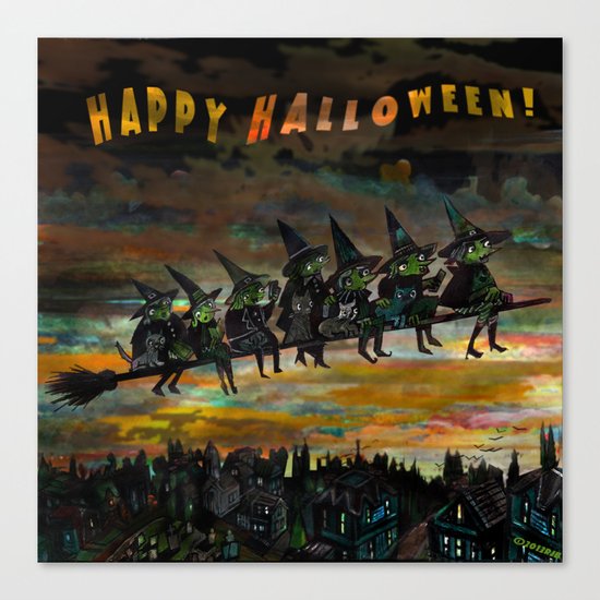 Night Flying. Canvas Print