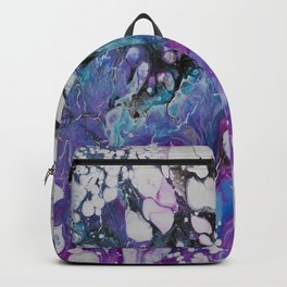 Fluid Abstract Teal Pink Purple Backpack