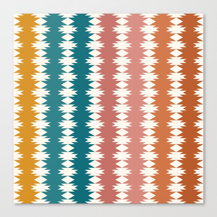 Geometric Southwestern Pattern VI Canvas Print
