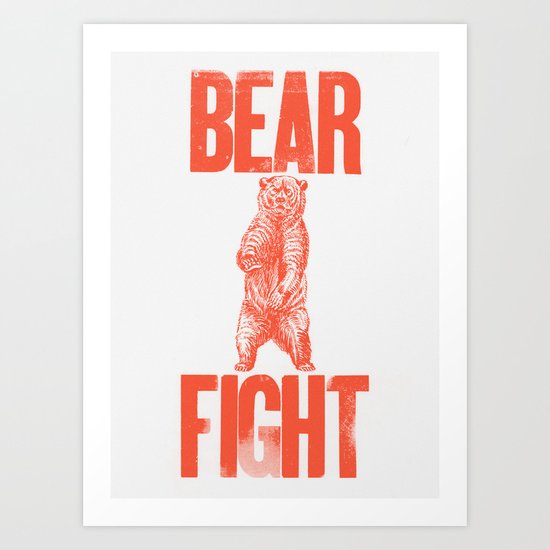 Bear Fight Art Print