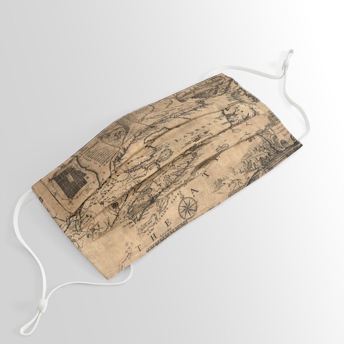 Map Of Nova Scotia 1776 Face Mask by Vintage Maps & Prints Society6