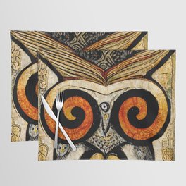 Owl, in the style of Book of Kells Placemat