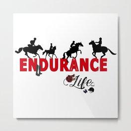 Endurance Life in Black & Red Metal Print | Horses, Dressage, Showjumping, Rearing, Horse, Endurance, Stable, Digital, Eventing, Endurancelife 