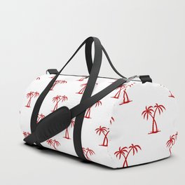Red Palm Trees Pattern Duffle Bag