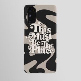 This Must Be The Place - 70s, Vintage, Retro, Abstract Pattern (Black & Beige) Android Case