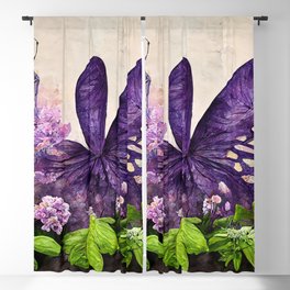 Purple Floral Elegance Blackout Curtain