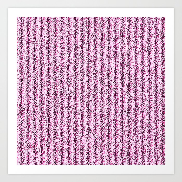 Rough Corduroy Stripes in Rich Texture Lilac Art Print
