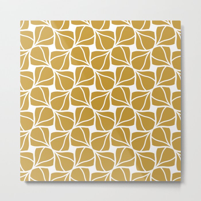 Geometric Golden vintage Seamless Pattern. Abstract Art Deco Background. Classic Stylish Texture.  Metal Print