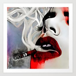 Red Exhale Art Print