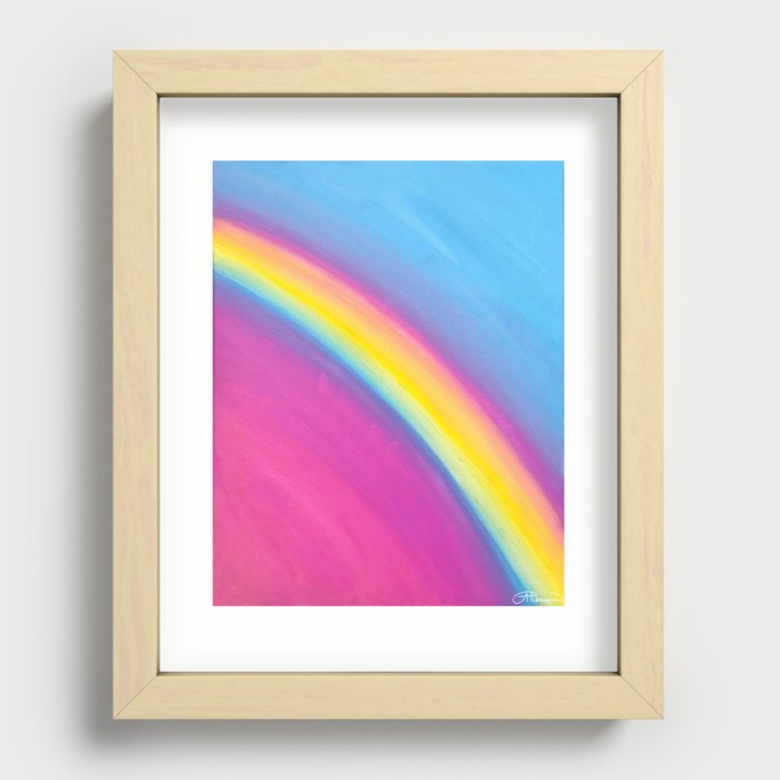 rainbow showers Recessed Framed Print