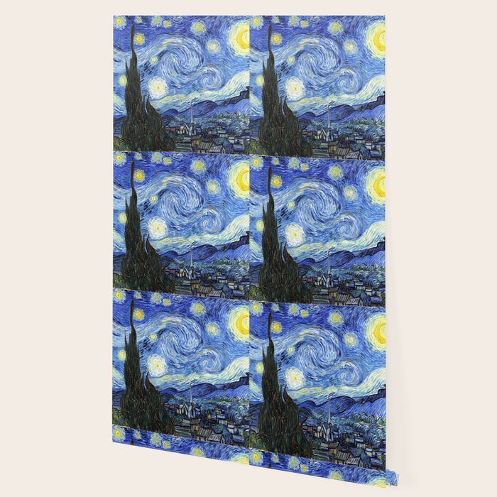 Van Gogh Starry Night Wallpaper By Oldking Society6