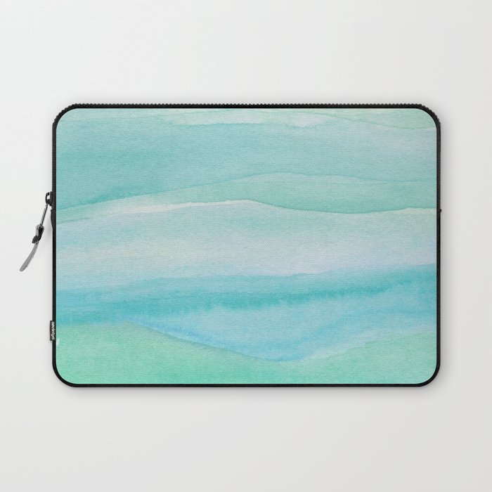 Ocean Layers - Blue Green Watercolor Laptop Sleeve