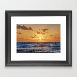 Sunrise on Cancun Beach Cancun Mexico Framed Art Print