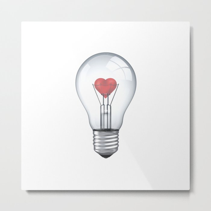 Lamp heart Metal Print