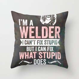I.Am.A.Welder3118504 Throw Pillow