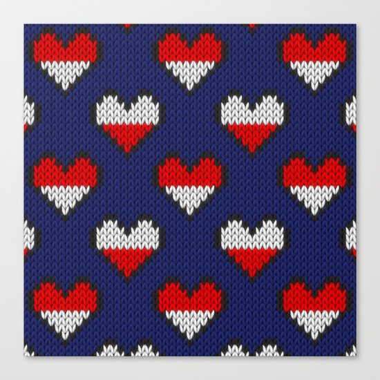 Heart half full half empty Canvas Print