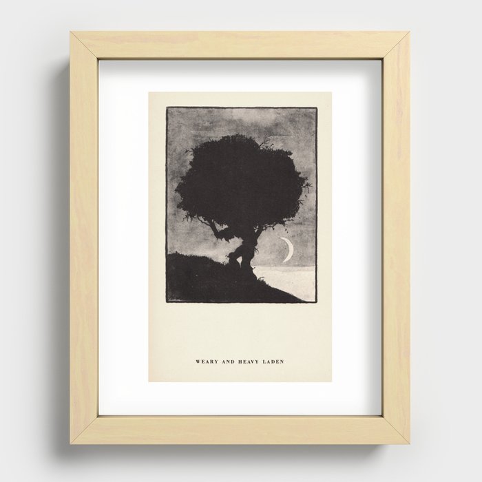 "Weary and Heavy Laden" from "Trees at Night" by Art Young Recessed Framed Print