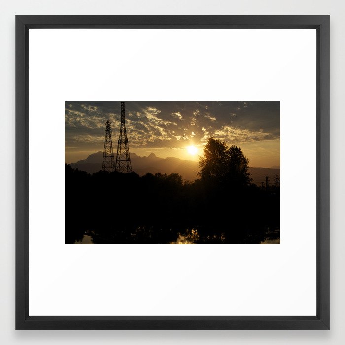Two sources of Power Solar & Hydro Electric Framed Art Print