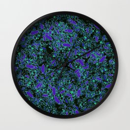 Bacteria (black) Wall Clock