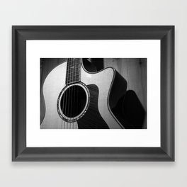 acoustic guitar Framed Art Print