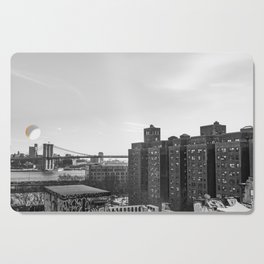 New York City | Brooklyn Bridge NYC | Black and White Photography Cutting Board