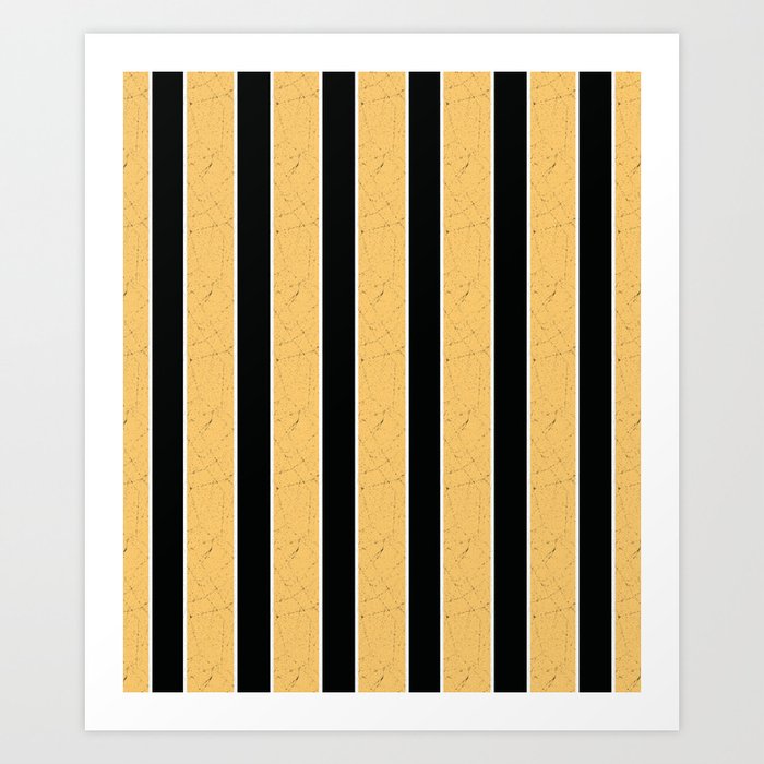 Simple Yellow Black Stripes Art Print By Luciena Society6 Simple Yellow Black Stripes Art Print