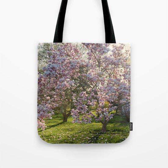 Magnolia tree in spring Tote Bag