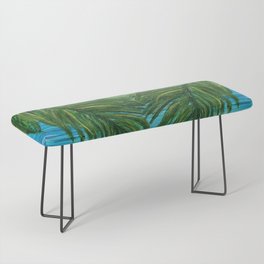 Acrylic Palm Trees and Ocean Shore Bench