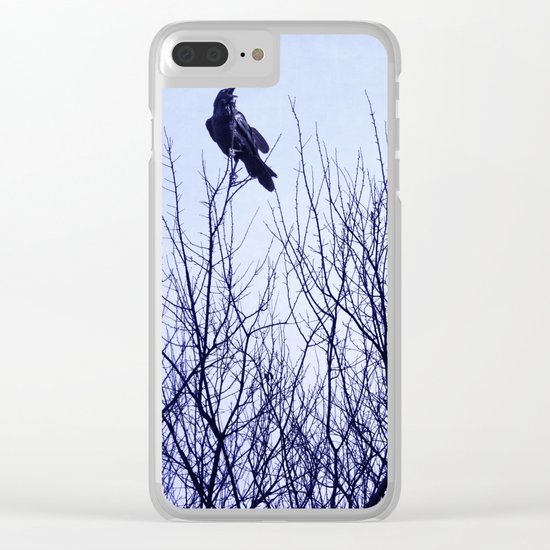 Autumn Crow Clear iPhone Case
