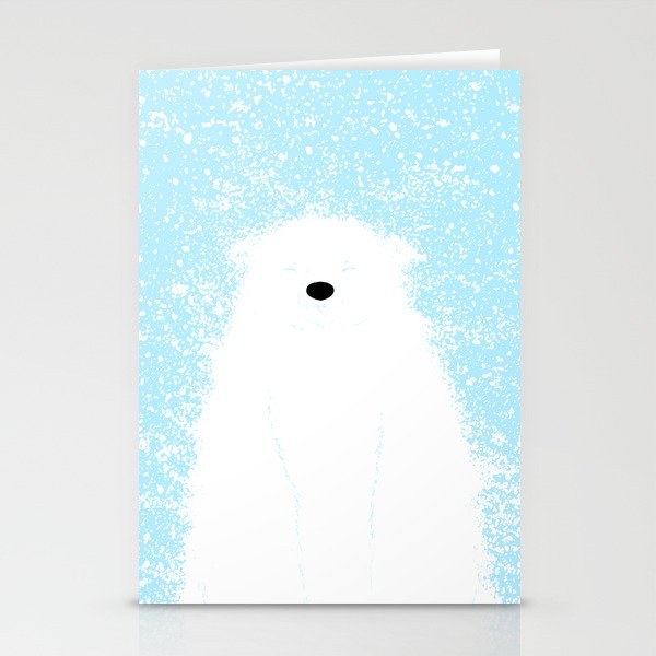 Its A Polar Bear Blinking In A Blizzard - Blue Stationery Cards