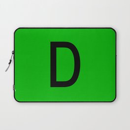LETTER D (BLACK-GREEN) Laptop Sleeve