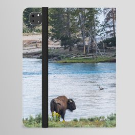 Yellowstone National Park Wyoming Buffalo Landscape Photography iPad Folio Case