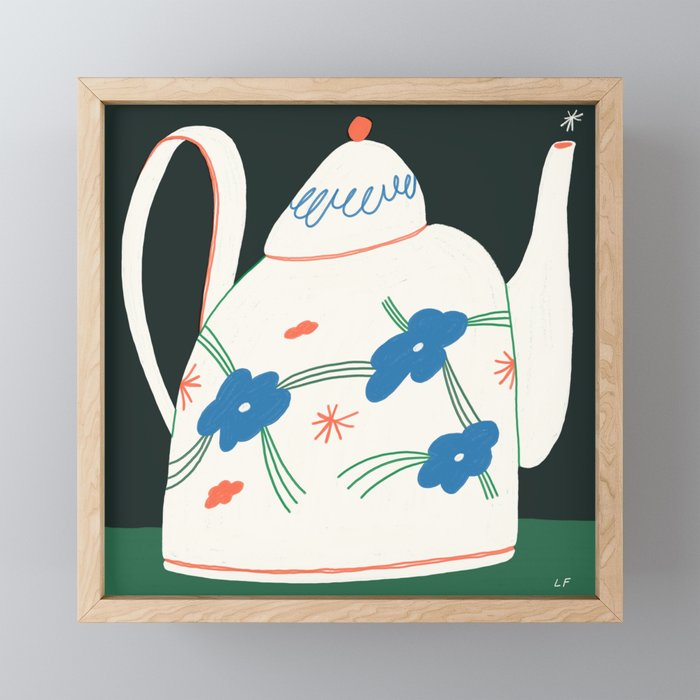 Teapot Framed Mini Art Print