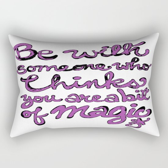 Be With Someone Purple! Rectangular Pillow
