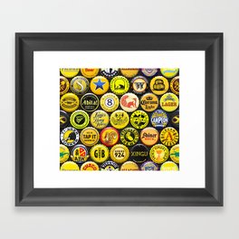 Yellow Caps Framed Art Print