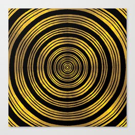 Circles I in Black and Gold Canvas Print