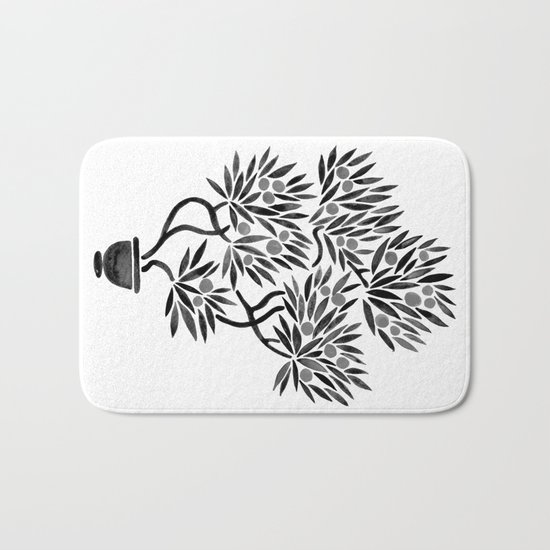 Bonsai Fruit Tree – Black Palette Bath Mat